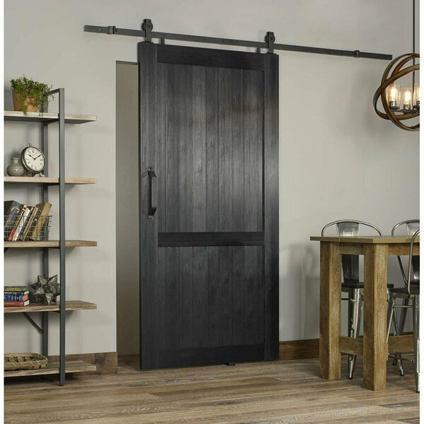 Powerhouse 84 x 42 in. Black H-Style PVC Barn Door Kit PO3588195